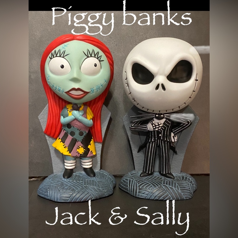 The Nightmare before Christmas piggy banks&decorative Accents Jack and Sally